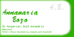 annamaria bozo business card
