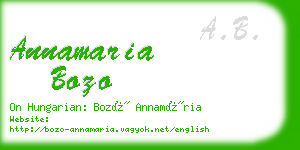 annamaria bozo business card